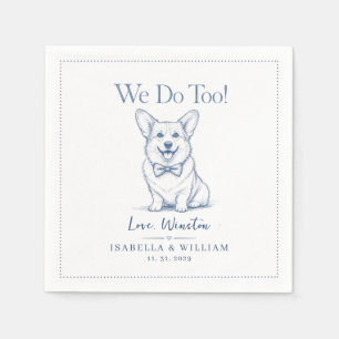 Custom Corgi Wedding Dog lover Pet Printable Gift Napkin