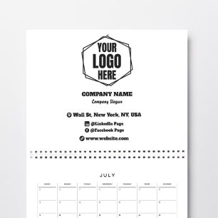 Custom Corporate Branding Company Branded Business Calendar