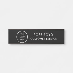 Custom Corporate Business Logo Black Office Door N Sign