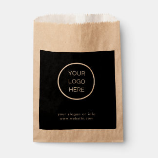 Custom Corporate Business Logo Black Paper Favor B Favour Bags