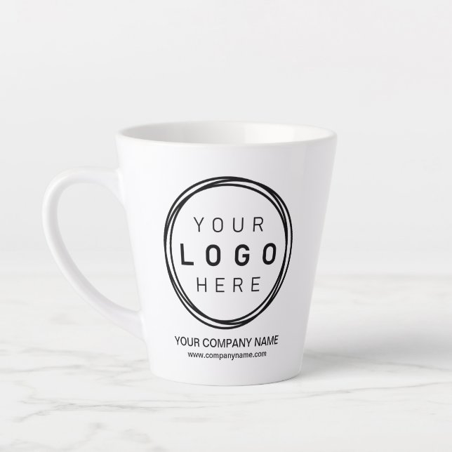 Custom Corporate Business Logo Latte Latte Mug (Left)