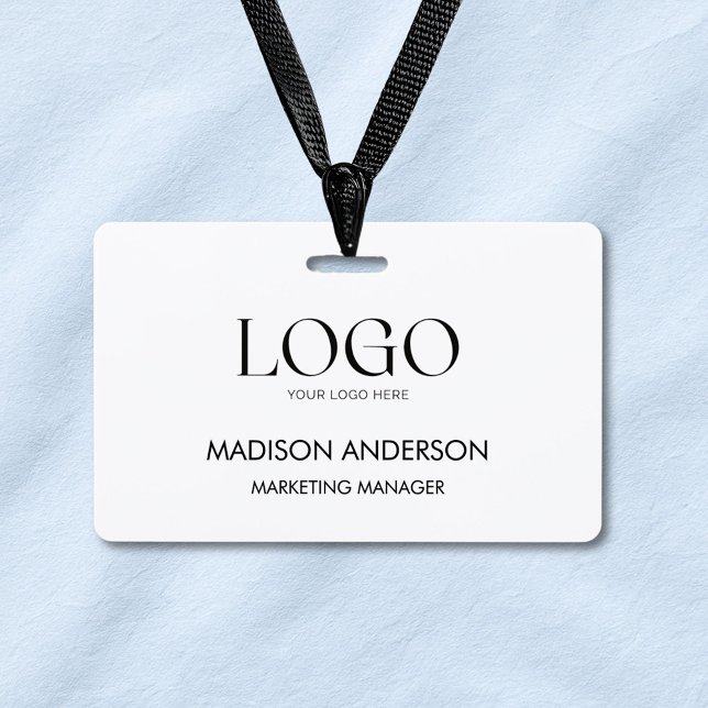 Custom Corporate Business Logo Modern ID ID Badge (In situ)