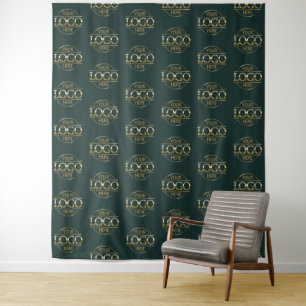 Custom Corporate Business Logo Pattern Backdrop Tapestry