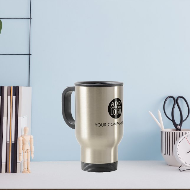 Custom Corporate Business Logo Promotional Travel Mug (Creator Uploaded)