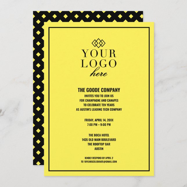 Custom Corporate Company Event | Party Invitation (Front/Back)
