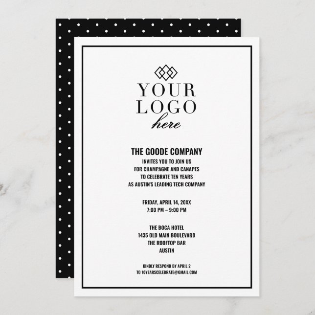 Custom Corporate Company Event | Party Invitation (Front/Back)