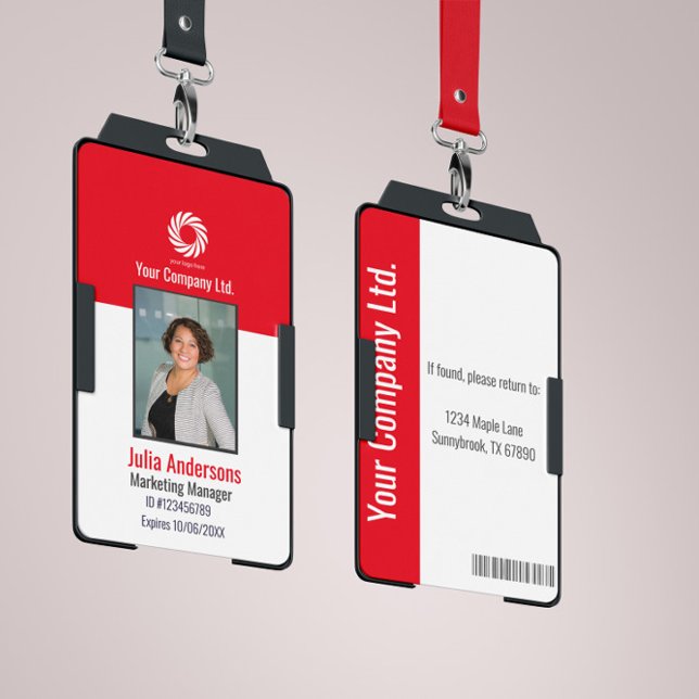 Custom Corporate Employee ID Badge – Teal Prof (Creator Uploaded)