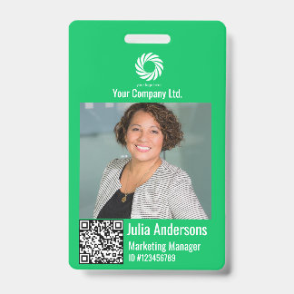 Custom Corporate Employee ID Badge – Teal Prof