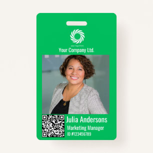 Custom Corporate Employee ID Badge – Teal Prof