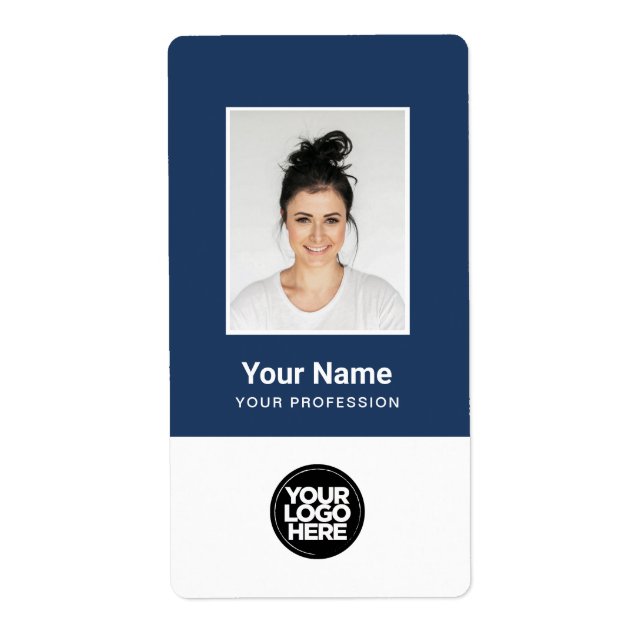Custom Corporate Employee Photo, Logo, Id Name (Front)