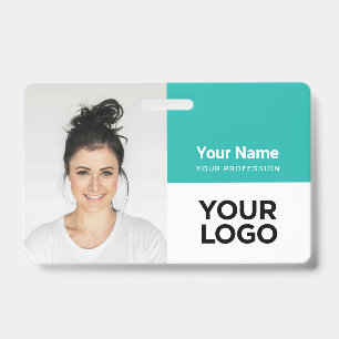 Custom Corporate Employee Photo Logo Name ID Badge