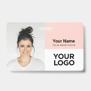 Custom Corporate Employee Photo Logo Name ID Badge