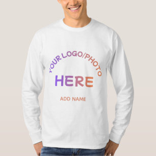 Custom Corporate Logo and Name Long Sleeve T-Shirt