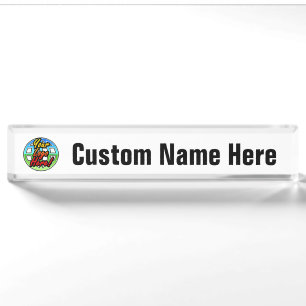 Custom Corporate or Promotional Imprinted Logo Nameplate