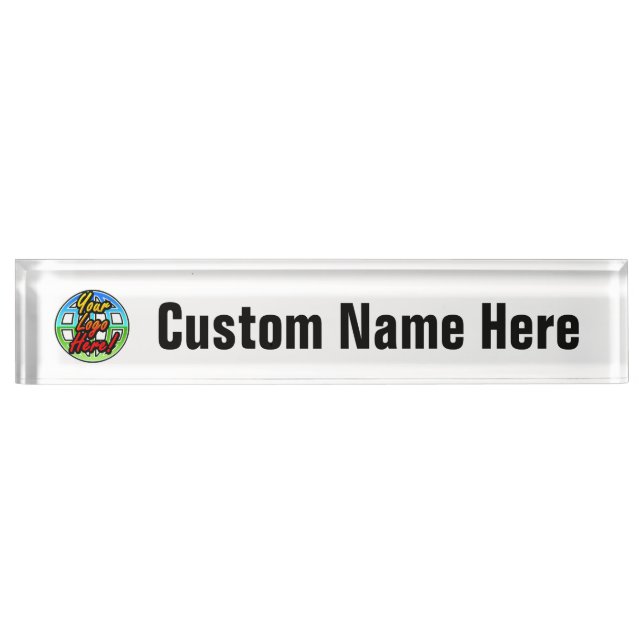Custom Corporate or Promotional Imprinted Logo Nameplate (Front)