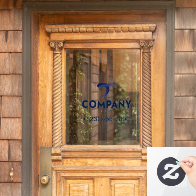 Custom Corporate Promotional Company Logo Window Cling (Home Door)