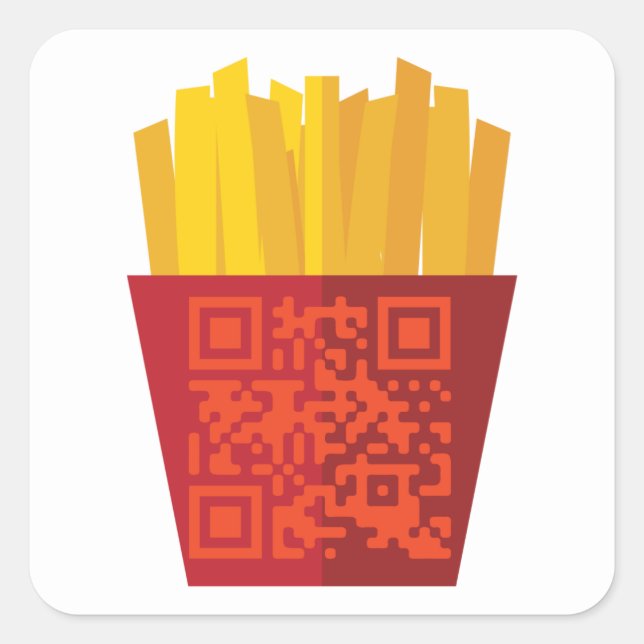 Custom Corporate QR Code Square Sticker (Front)