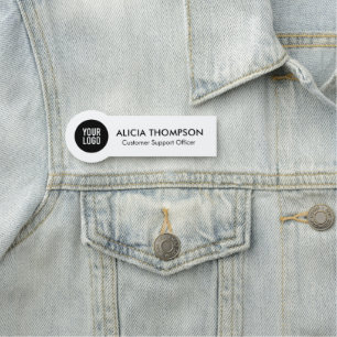 Custom Corporate Staff Name Tags With Logo
