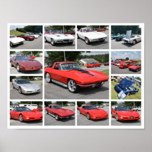 custom Corvette Collage Print - Poster
