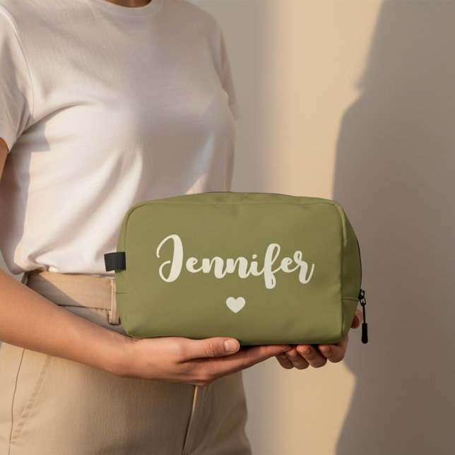 Custom Cosmetic Bag for Bridesmaid Proposal Gift (Custom Name Toiletry Bag – Bridesmaid Proposal or Thank You Gift for Her, Birthday or Graduation)