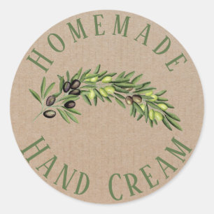 custom cosmetic rustic olive oil product label