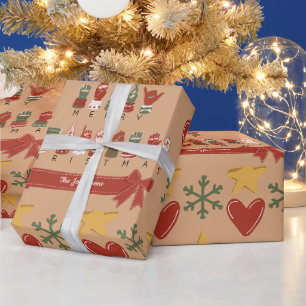 Custom Cosy ASL Merry Christmas Wrapping Paper