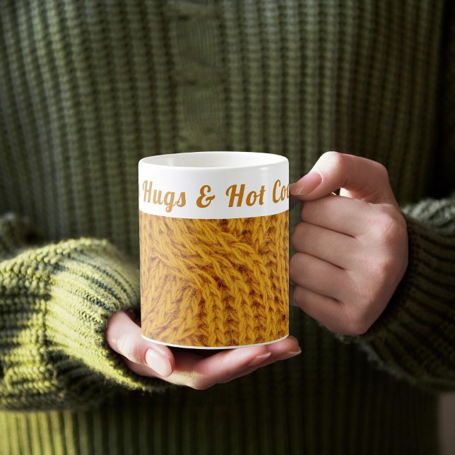 Custom Cosy Sweater Winter | Hugs & Hot Cocoa  Coffee Mug (Creator Uploaded)