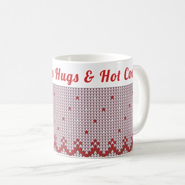 Custom Cosy Winter | Hugs & Hot Cocoa  Coffee Mug (Front Right)