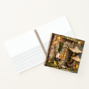 Custom Cottagecore Mushroom Fairy House Scrapbook Notebook