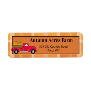 Custom Country Autumn Farm Fall Return Address