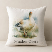 Custom Country Meadow Goose Watercolor Painting