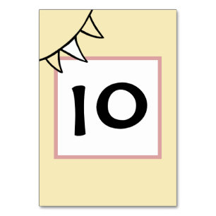 Custom Country Wedding Tractor Bunting Table Number