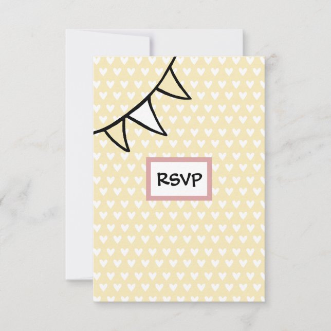 Custom Country Wedding Tractor RSVP Card (Front)