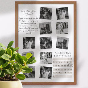Custom Couple Anniversary Photo Collage Art Print