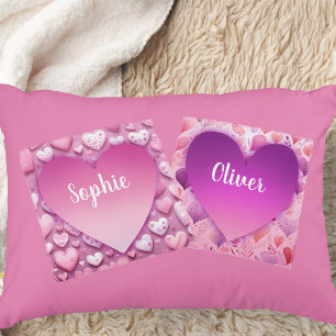 Custom Couple Heart Decorative Cushion