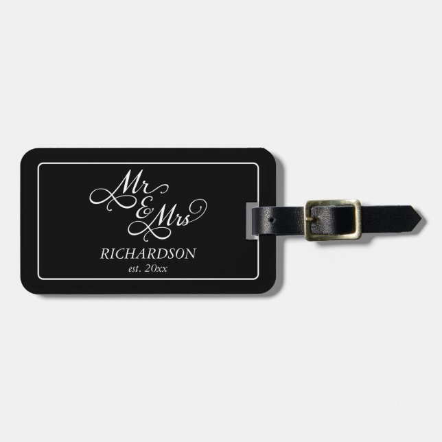 Custom Couple  Luggage Tag (Front Horizontal)