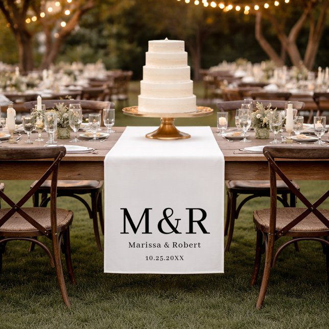 Custom Couple Monogram Wedding Table Runner  (Creator Uploaded)