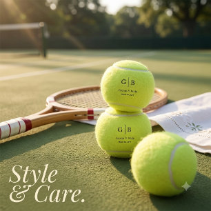 Custom Couple Name Tennis Ball Wedding Keepsake