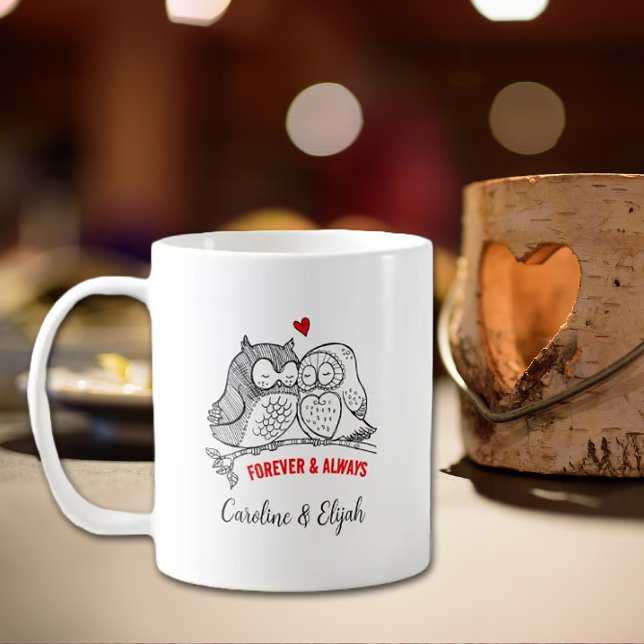 Custom Couple of Owls, Valentine´s Day   Coffee Mug (Creator Uploaded)