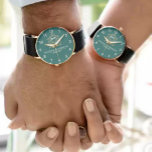 Custom Couple Personalized Wedding Anniversary Watch<br><div class="desc">Custom Couple Personalized Wedding Anniversary Gift Set Description: Celebrate your love story with these elegant custom couple watches, designed for weddings, anniversaries, engagements, or any romantic milestone. Each watch can be personalized with your names and special date, creating a timeless keepsake that symbolizes unity and commitment. With a sophisticated design...</div>