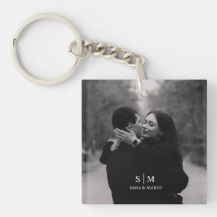 Custom Couple Photo Acrylic Key Ring
