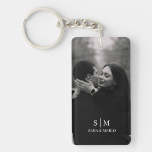 Custom Couple Photo Acrylic Key Ring