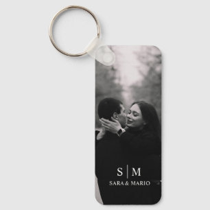 Custom Couple Photo Aluminum Key Ring