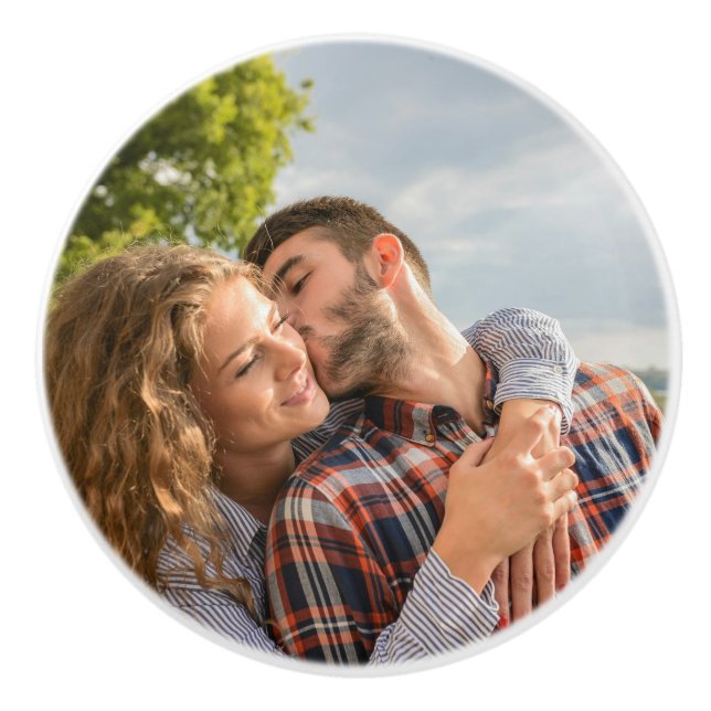 Custom Couple Photo Ceramic Knob (Front)