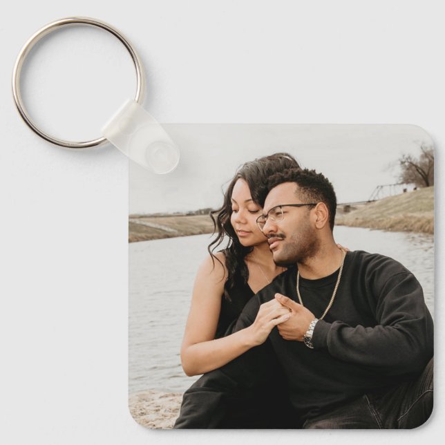Custom Couple Photo Create Your Own  Key Ring (Front)