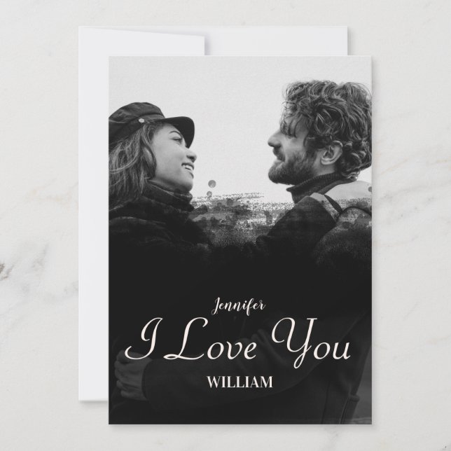 Custom Couple Photo Happy Valentines Holiday Card (Front)