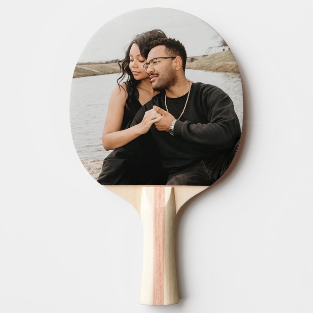 Custom Couple Photo Keepsake Ping Pong Paddle (Front)