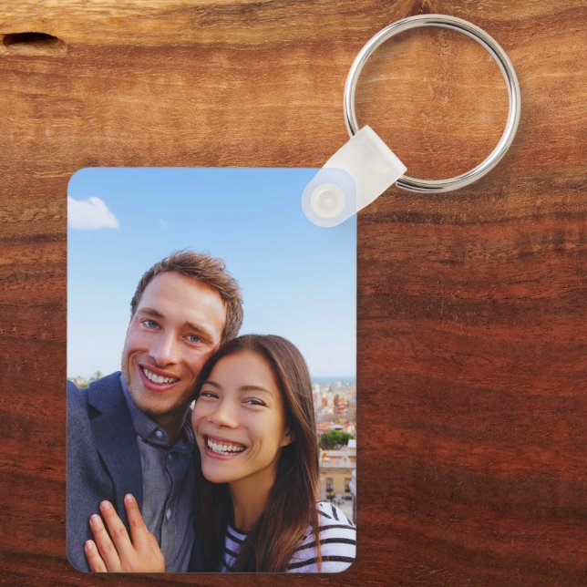 Custom Couple Photo Key Ring (Back)