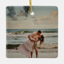 Custom Couple photo ornament, Photo christmas