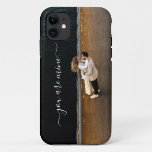 Custom Couple Photo Text iPhone Case